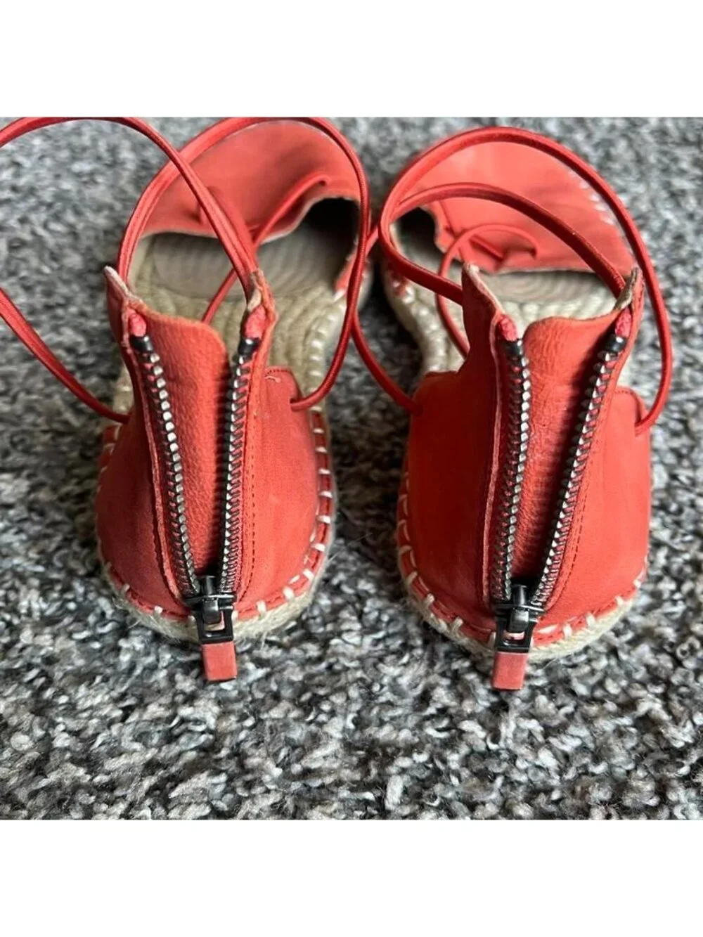 Eileen Fisher Orange/Pink Espadrilles Size 6.5 Summer Vacation Beach Holiday
